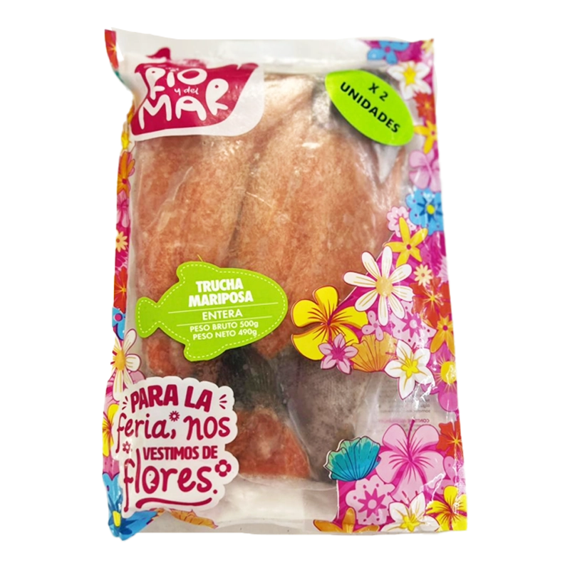 TRUCHA MARIPOSA DEL RIO DEL MAR X 500 GR