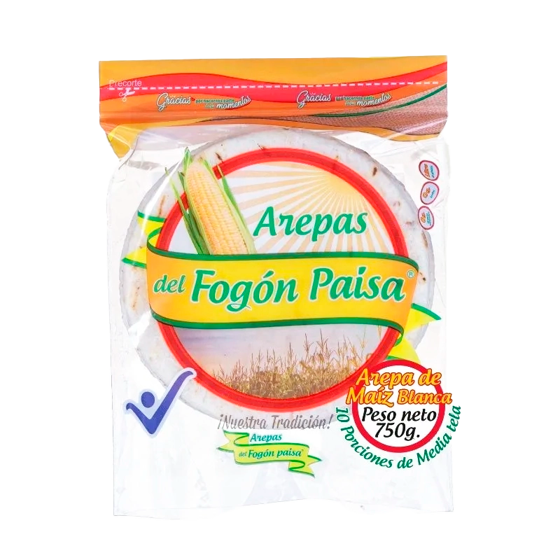 AREPA TELA BLANCA X 10 L FOGON PAISA