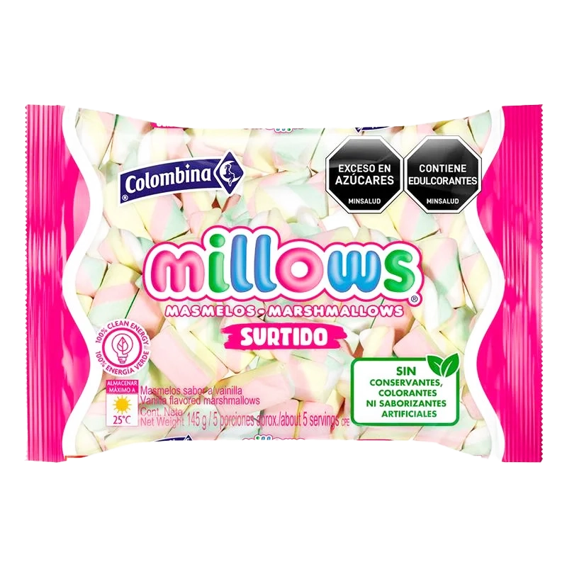 MASMELO MILLOWS SURTIDO X 145 GR