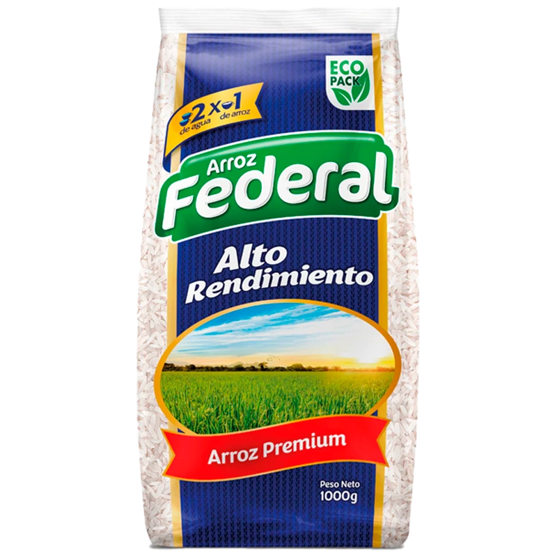 ARROZ FEDERAL ALTO RENDIMI X 1000 GR