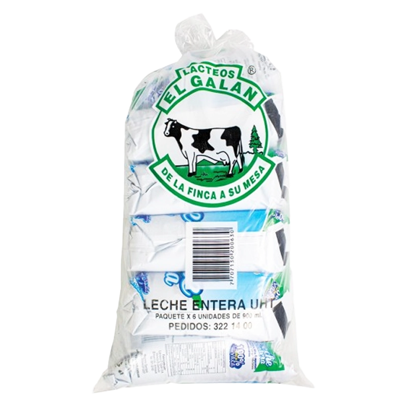 LECHE EL GALAN DESLACTOSADA UHT X 6 X 900 ML