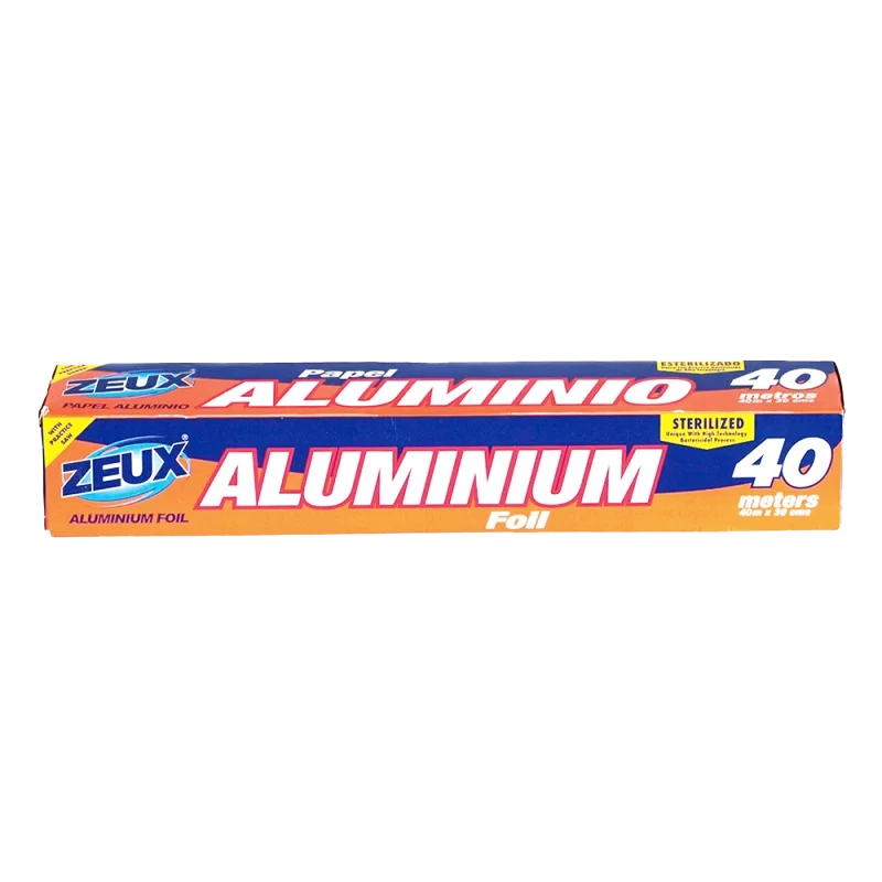 PAPEL ALUMINO ZEUX CAJA X 40 MT