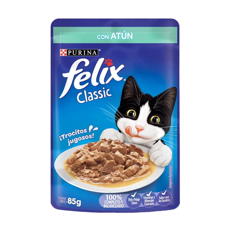 ALIMENTO HÚMEDO PARA GATO FELIX CON ATÚN X 85GR