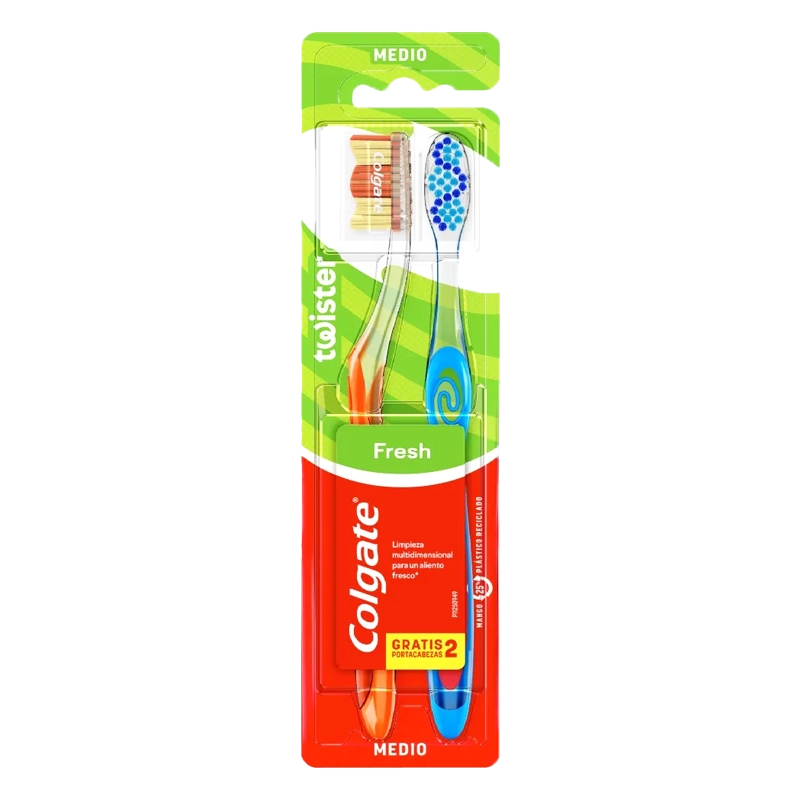 CEPILLO DE DIENTES COLGATE TWISTER X 2 GRATIS 2 CABECILLAS
