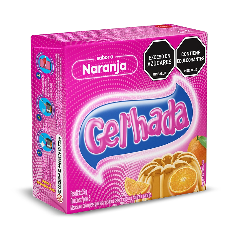 GELATINA GELHADA NARANJA X 35 GR