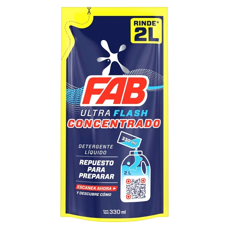 DETERGENTE FAB LIQUIDO ULTRACONCENTRA X 330 ML