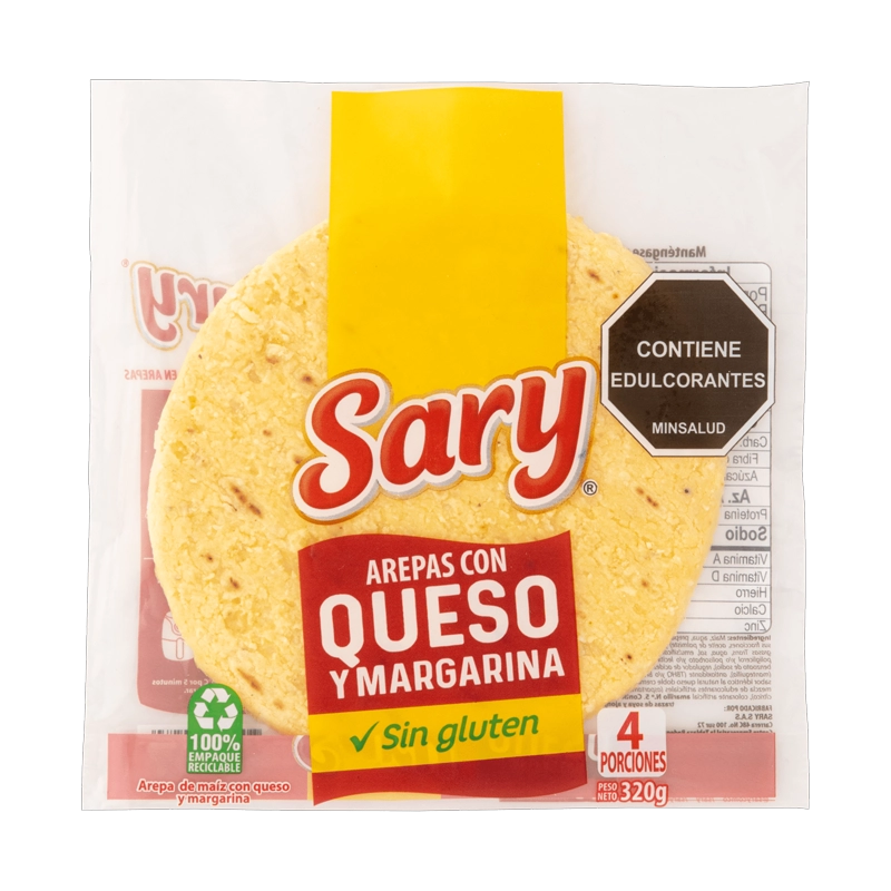AREPA SARY QUESO Y MARGA X 4 X 320GR