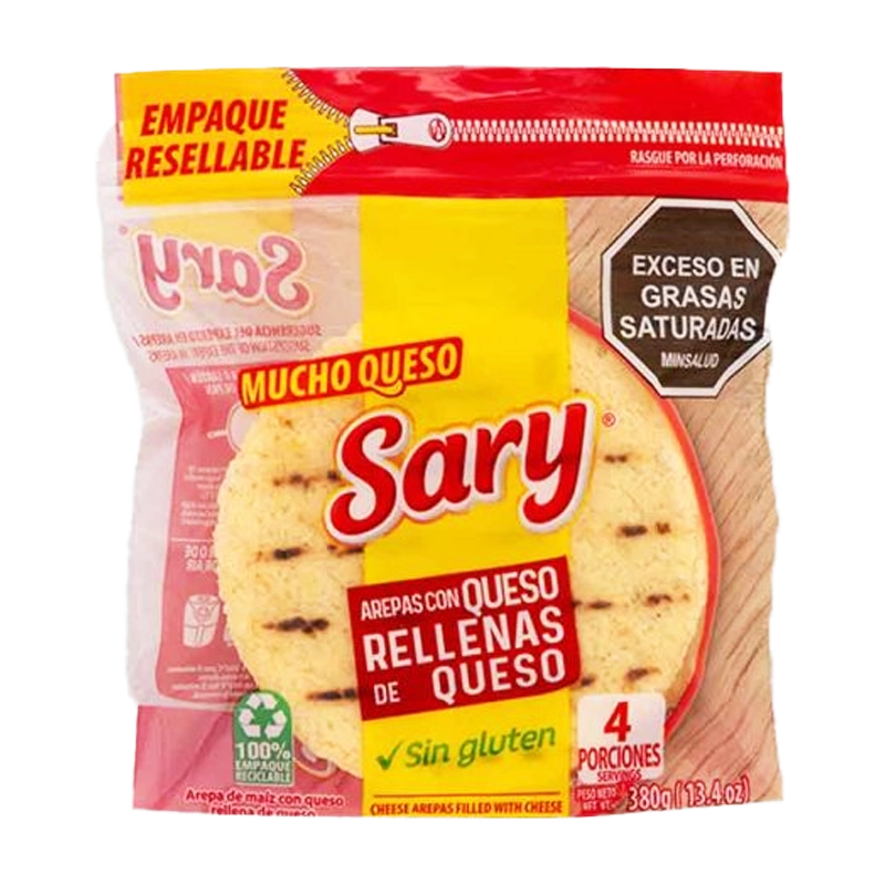 AREPA SARY RELLE QUESO X 4 X 380GR