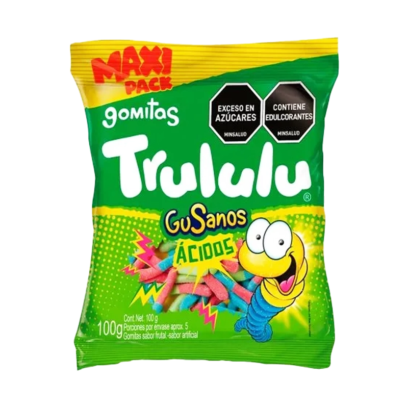 GOMAS TRULULU GUSANOS ACIDOS X 100 GR