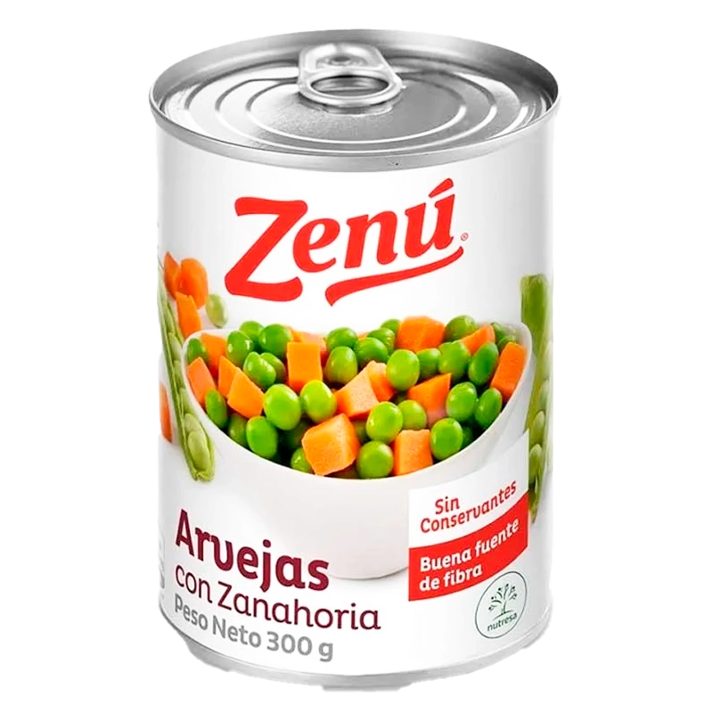 ARVEJAS ZENU CON ZANAHORIA X 300 GR