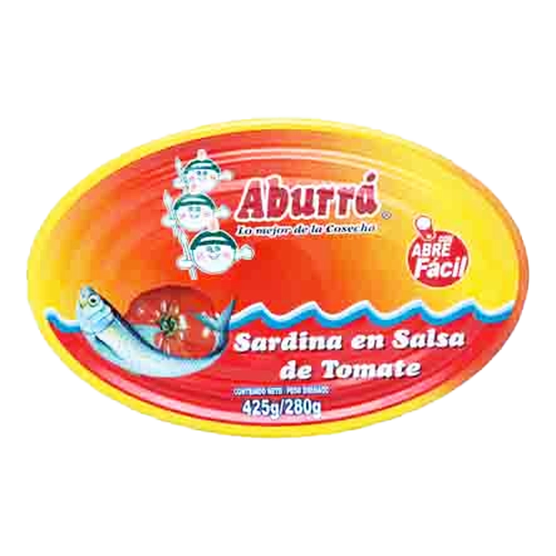 SARDINA EN SALSA ABURRA X 425GR