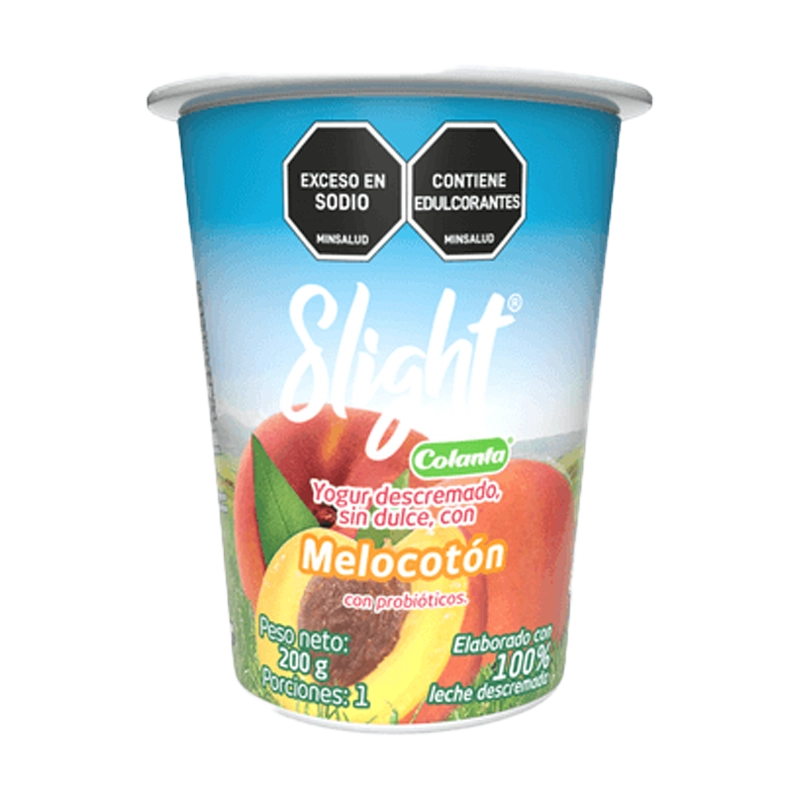 YOGURT COLANTA MELOCOTON SLIGHT VASO 200G