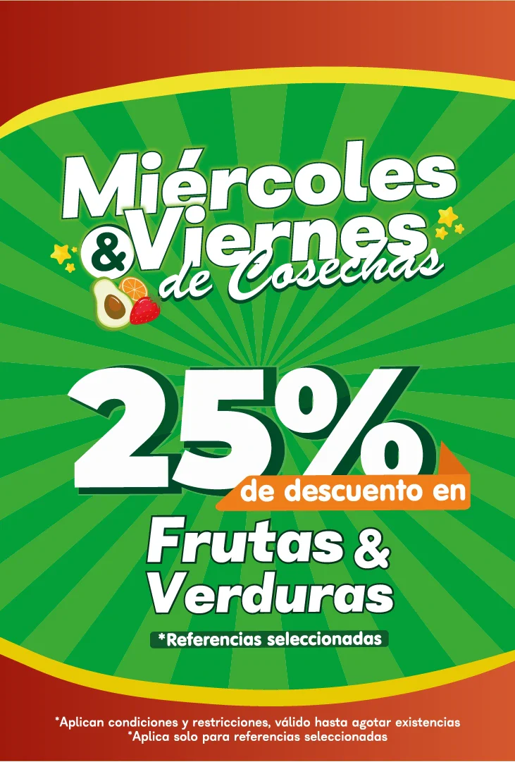 Miércoles y viernes frutas y verduras