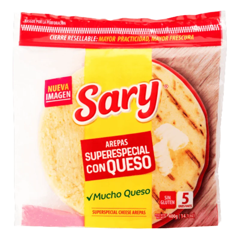 AREPA SARY DE QUESO SUPERESPECIAL X 400 GR