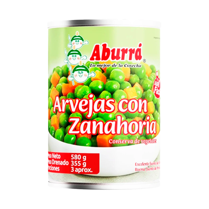 ARVEJA CON ZANAHORIA ABURRA X 580 GR
