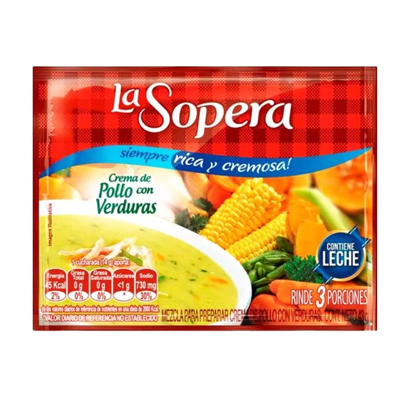 CREMA LA SOPERA 3 PORCIONES POLLO VERDURAS X 36.5GR
