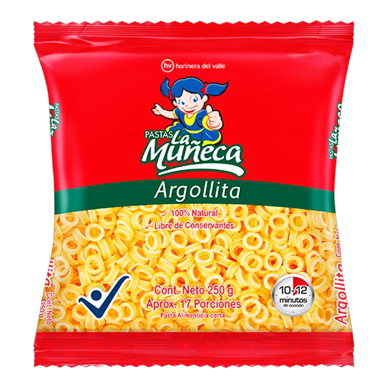 PASTA LA MUÑECA ARGOLLITAS X 250 GR