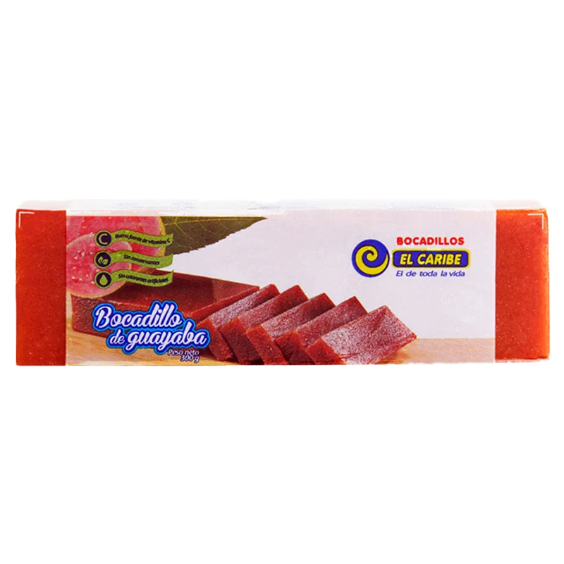 BOCADILLO EL CARIBE LONJA CON GUAYABA X 300 GRS