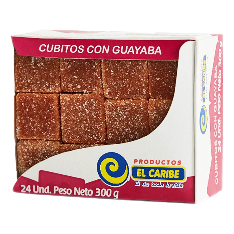 BOCADILLO EL CARIBE CUBITOS CON GUAYABA X 24 X 300GR