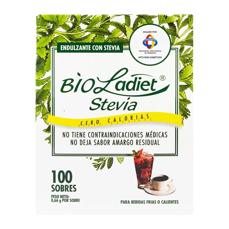 ENDULZANTE STEVIA BIOLADIET CAJA X 100 SOBRES