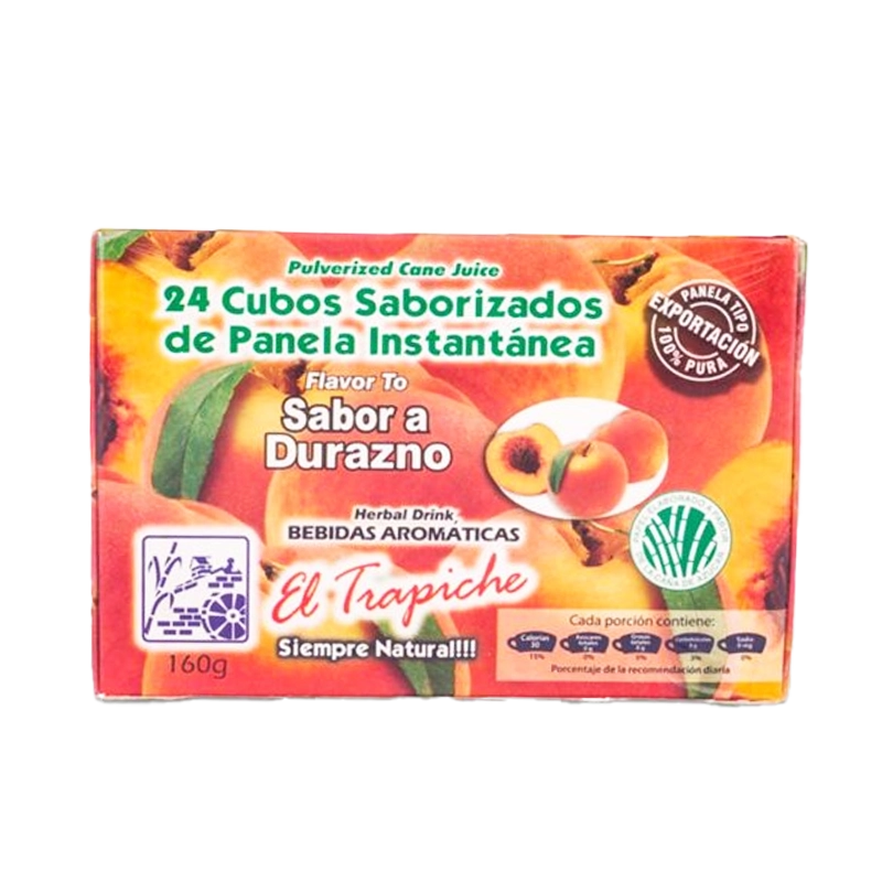 AROMATICA PANELA EL TRAPICHE SABOR  DURAZNO X 24