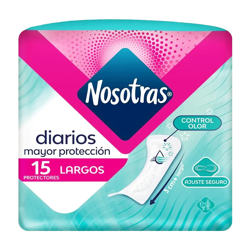 PROTECTORES NOSOTRAS DIARIOS LARGOS X 15 UND