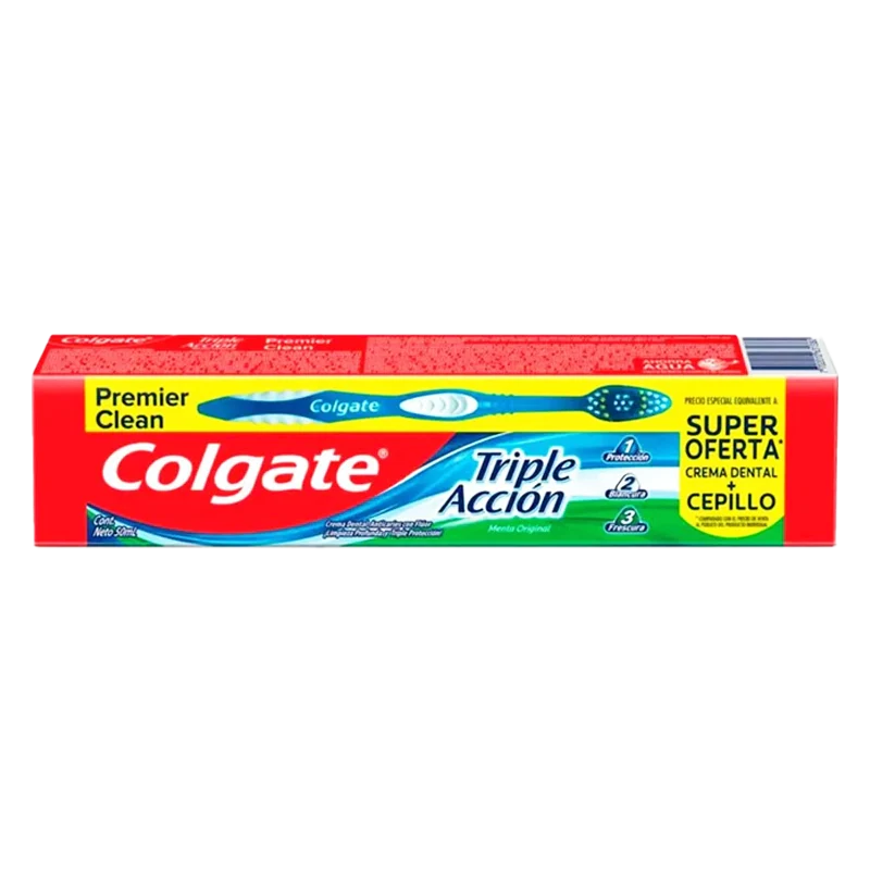 CREMA DENTAL COLGATE TRIPLE ACCION X 50 + CEPILLO