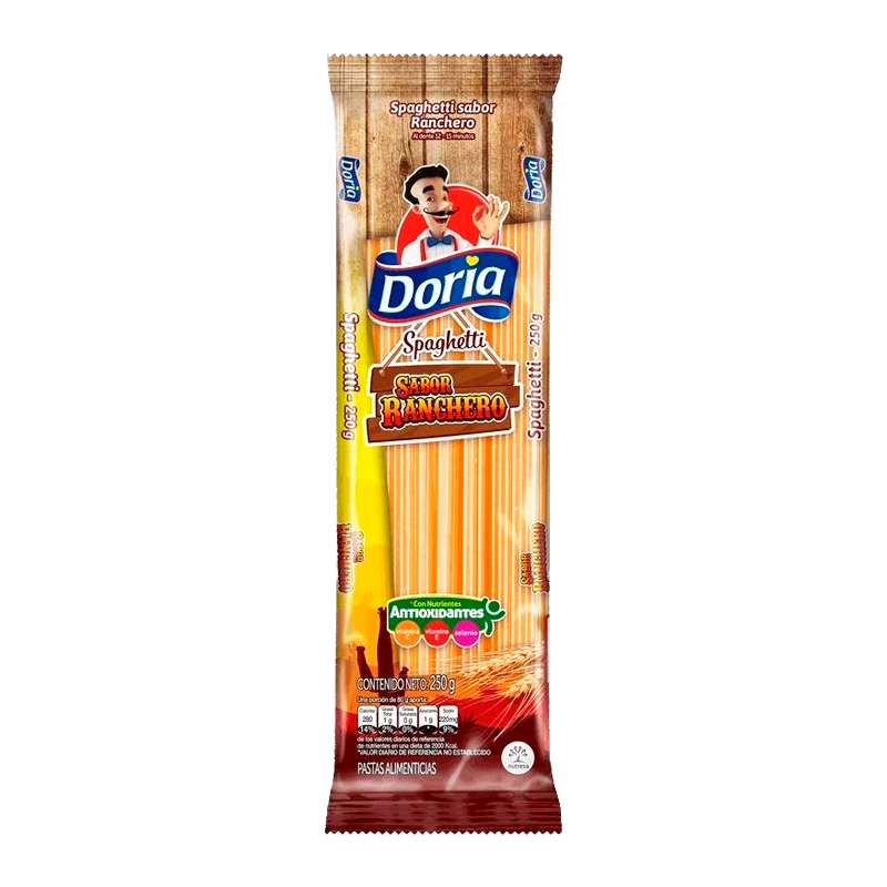 PASTA SPAGUETTI DORIA RANCHERO X 250 GR