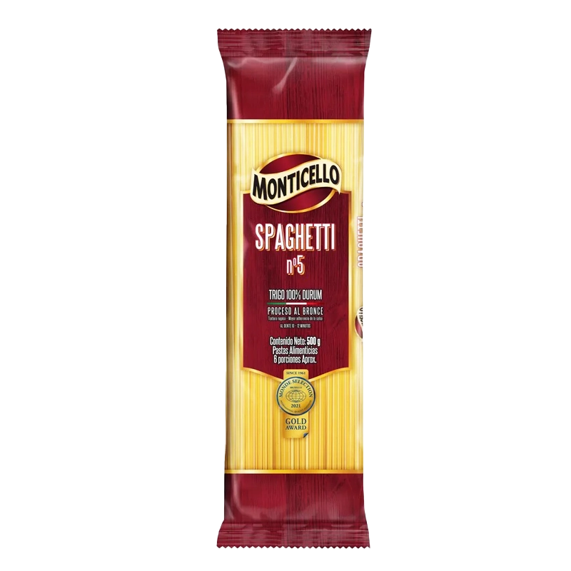 PASTA MONTICELLO SPAGUETTI  X 500 GR