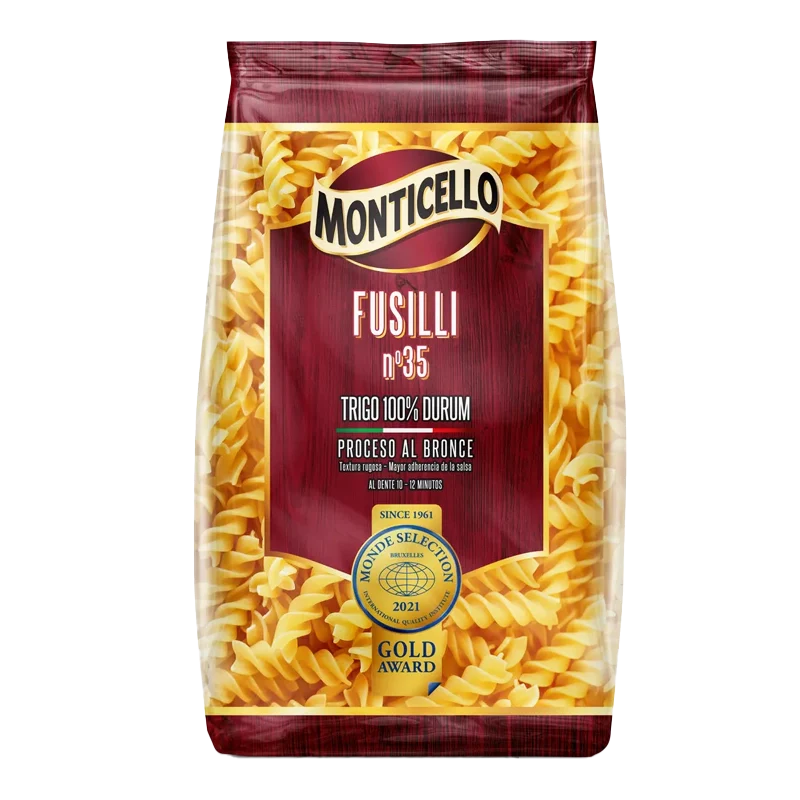 PASTA MONTICELLO FUSILLI  X 500 GR