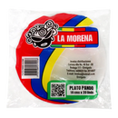PLATO DESECHABLE PANDO LA MORENA 16 CM X 20 UND