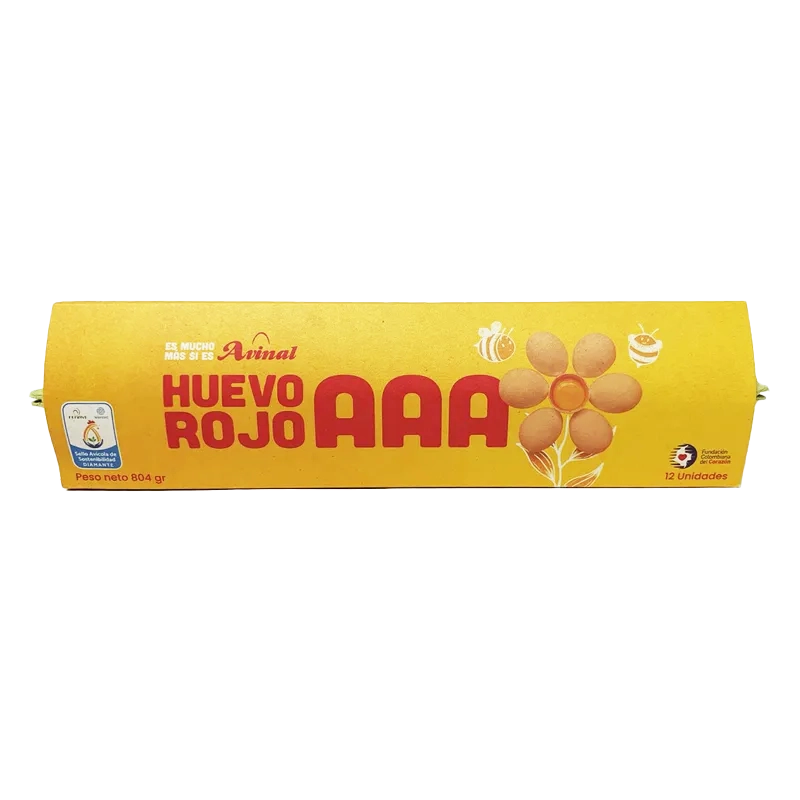 HUEVO AAA ROJO AVINAL X 12 UNDS