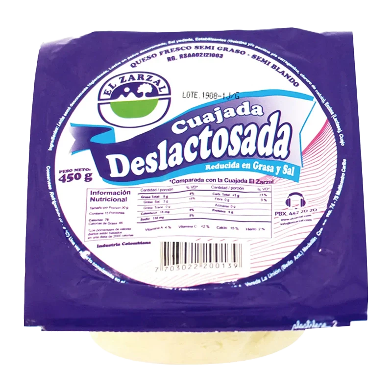 CUAJADA EL ZARZAL DESLACTOSADA  X 450 GR