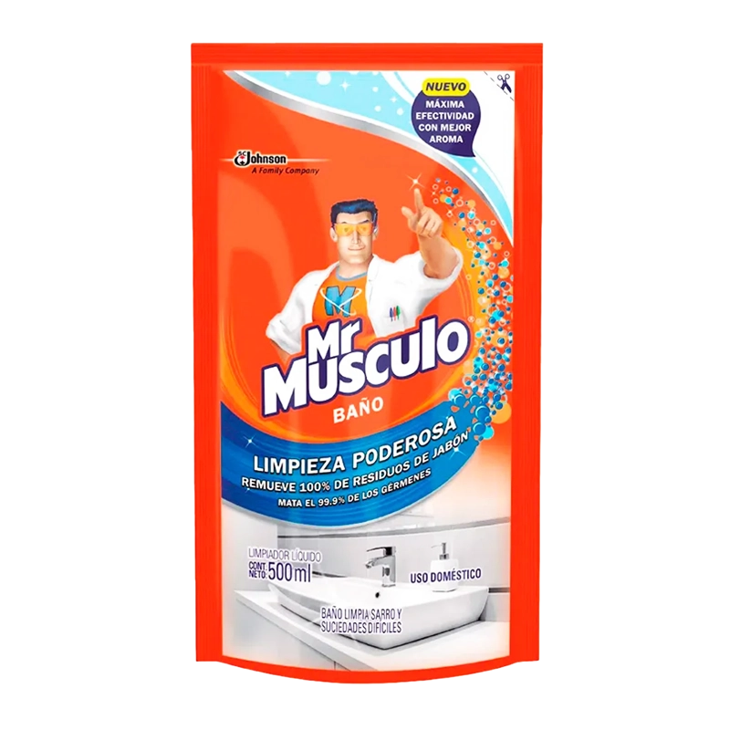 LIMPIADOR LIQUIDO PARA BANOS MR MUSCULO DOYPAK X 500 ML