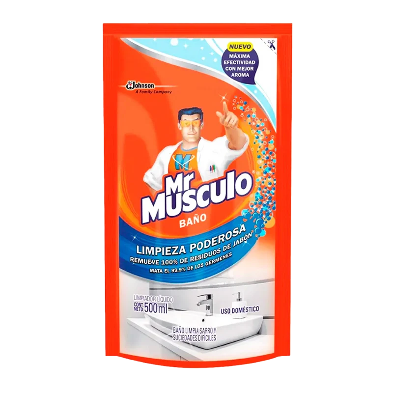 LIMPIADOR LIQUIDO PARA BANOS MR MUSCULO DOYPAK X 500 ML