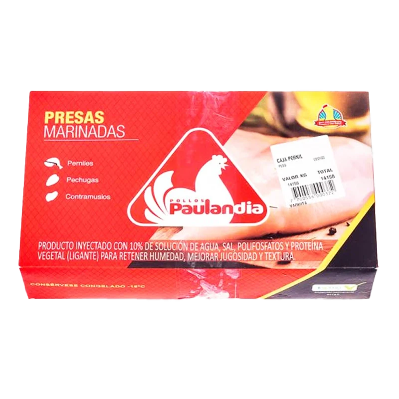 CAJA PERNIL DE POLLO PAULANDIA X UND
