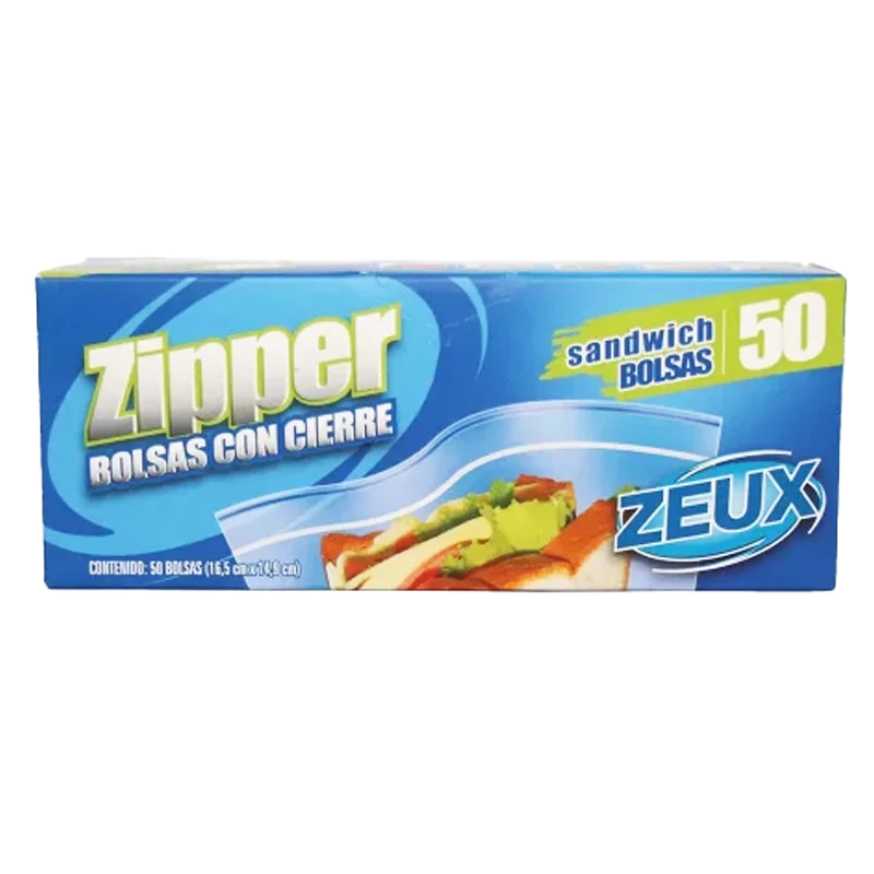 BOLSA ZIPPER ZEUX SANDWICH X 50 UND