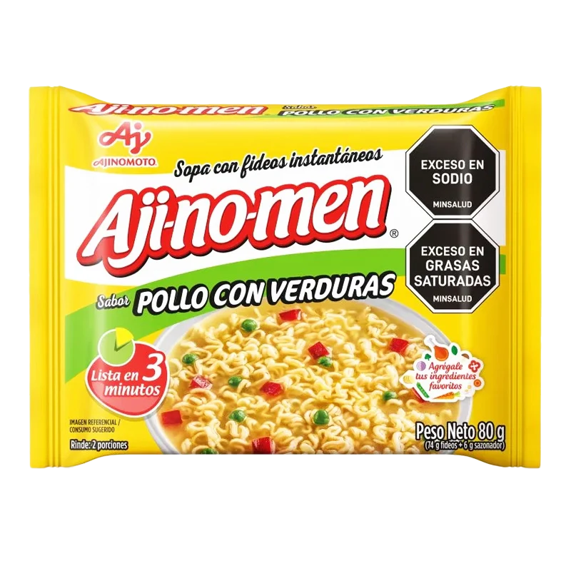 SOPA AJINOMEN POLLO VERDURAS X 80 GR