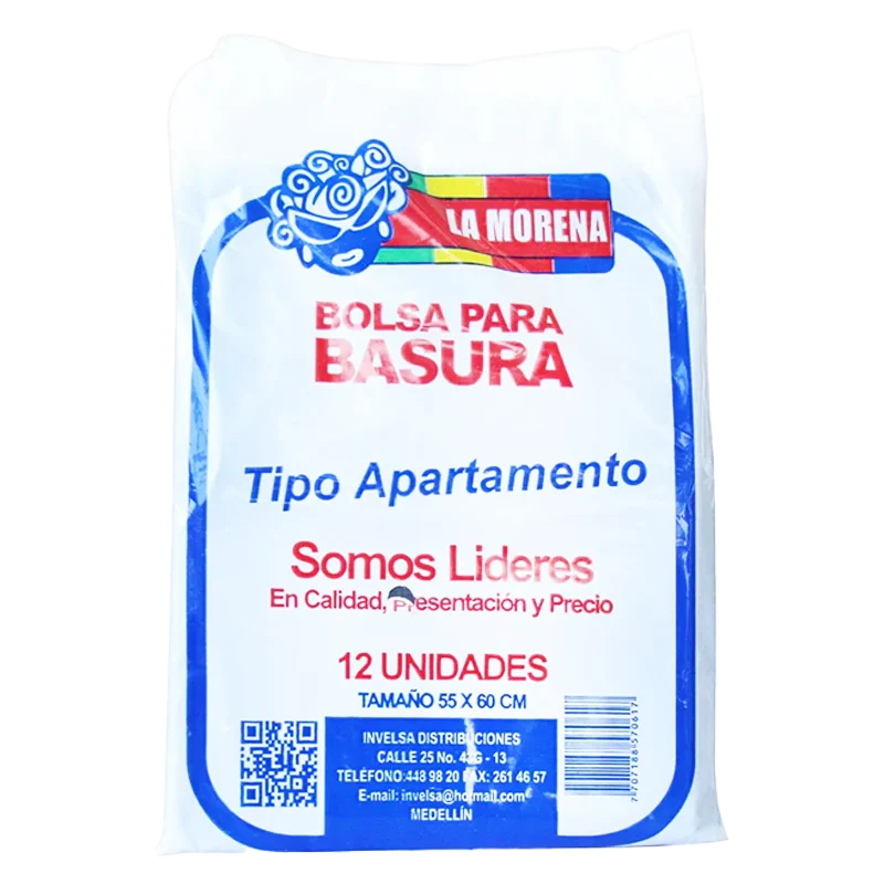 BOLSA BASURA LA MORENA APARTAMENTO 55X60 PAQX12