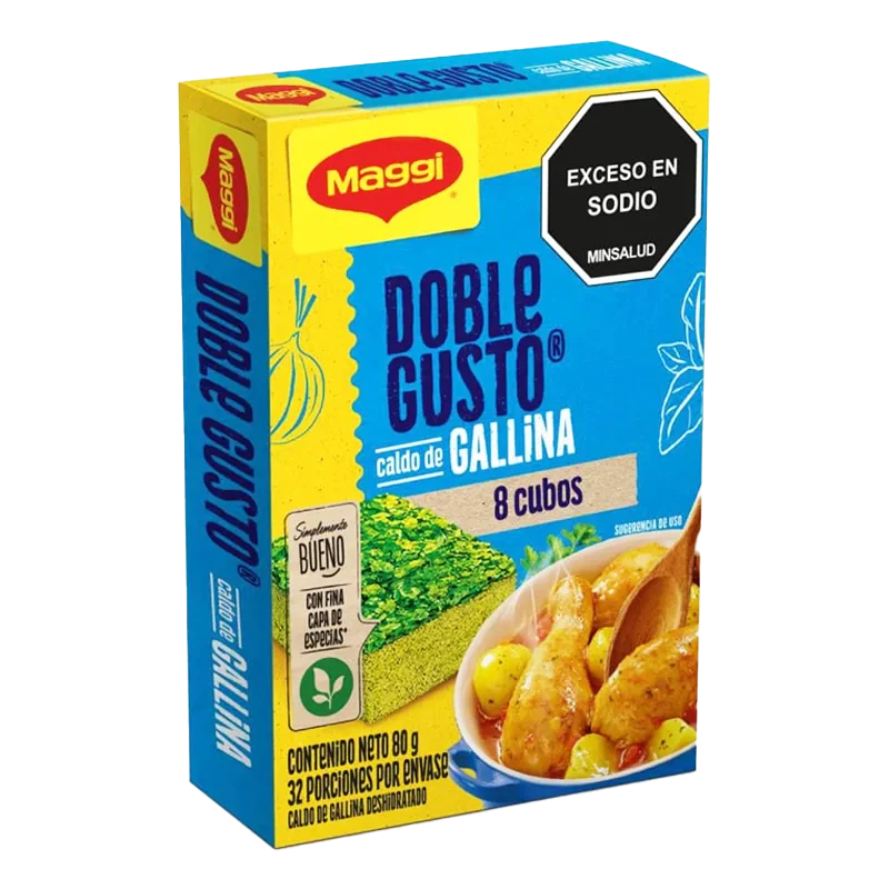 CALDO MAGGI DOBLE GUSTO GALLINA X 8 UND