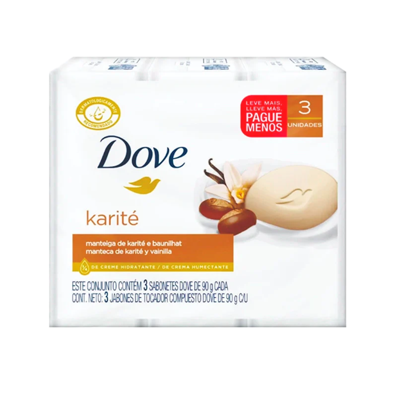 JABON BAÑO DOVE KARITE X 3 X 90 GR