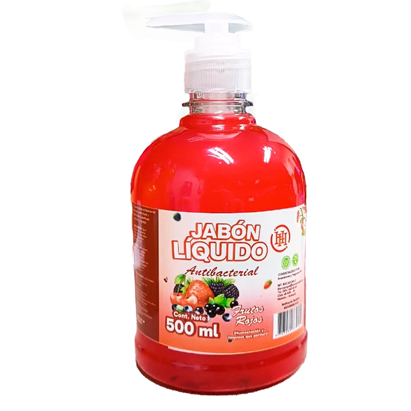 JABON LIQUIDO ANTIBACTERIAL FRUTOS ROJOS HH X 500 ML