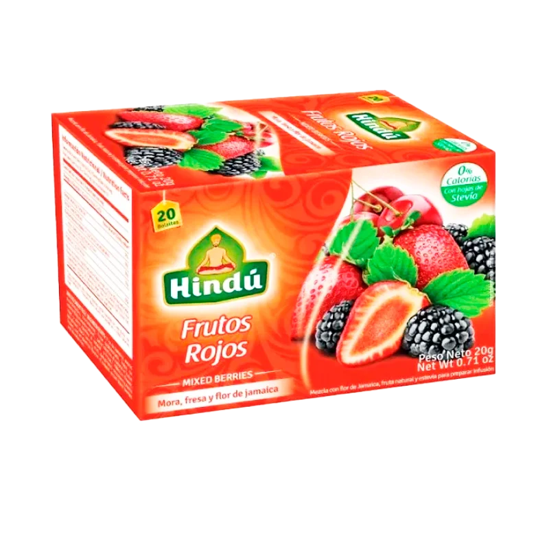AROMATICA HINDU FRUTOS ROJOS X 20 UND