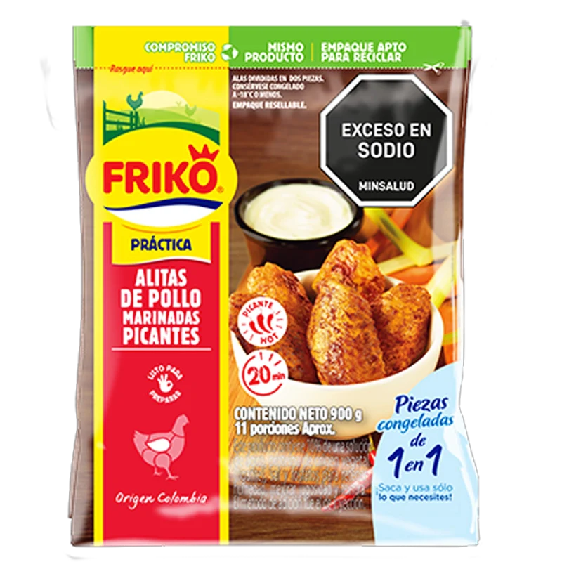 ALITAS PICANTES FRIKO X 900 GR X UND