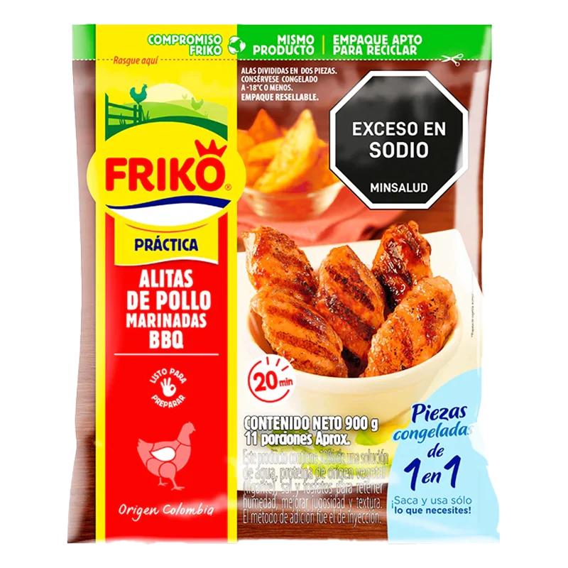 ALITAS BBQ FRIKO X 900 GR X UND