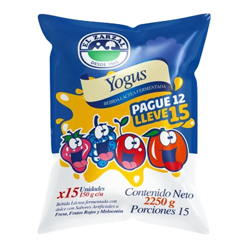 YOGUS EL ZARZAL PAQUETE  PAGUE 12 LLEVE 15