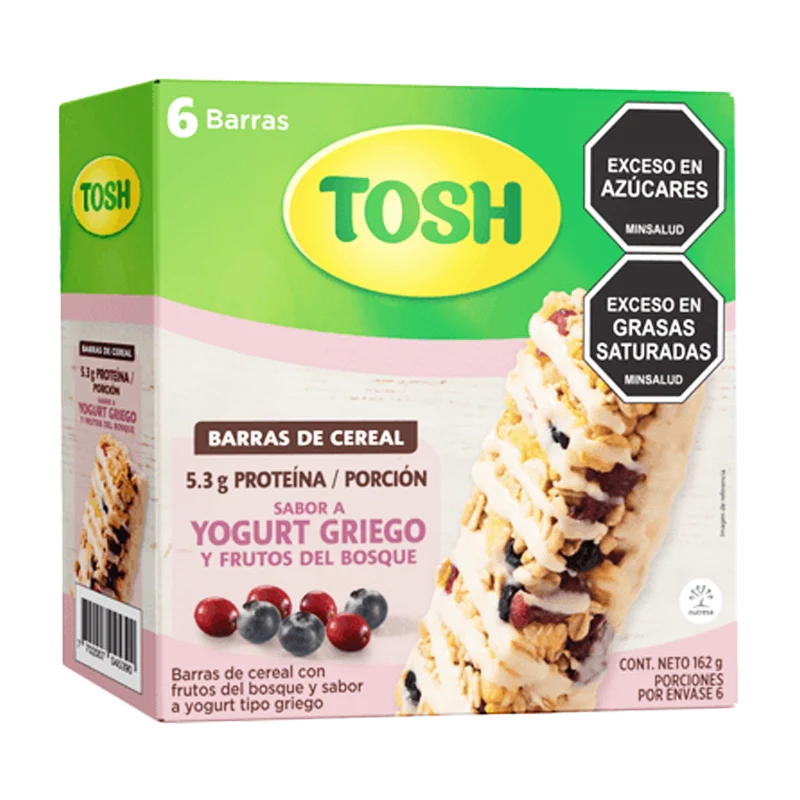 GALLETA TOSH BARRA YOGUR GRIEGO X 6 UDS