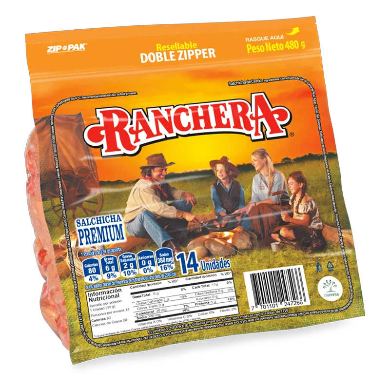 SALCHICHA PREMIUM RANCHERA X 480GR X 14 UNIDADES