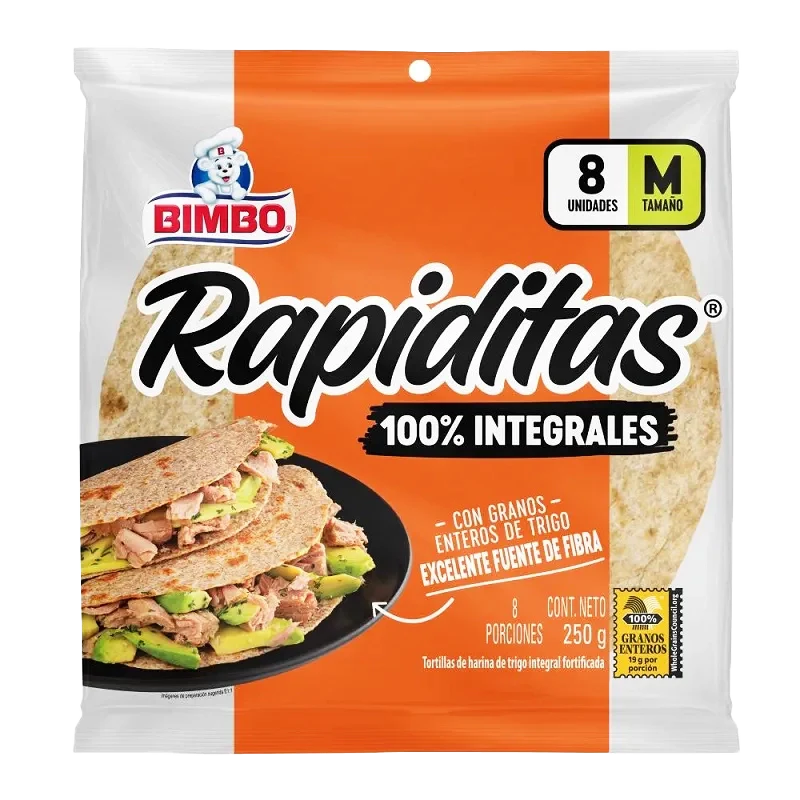 TORTILLA INTEGRAL BIMBO X 250 GR