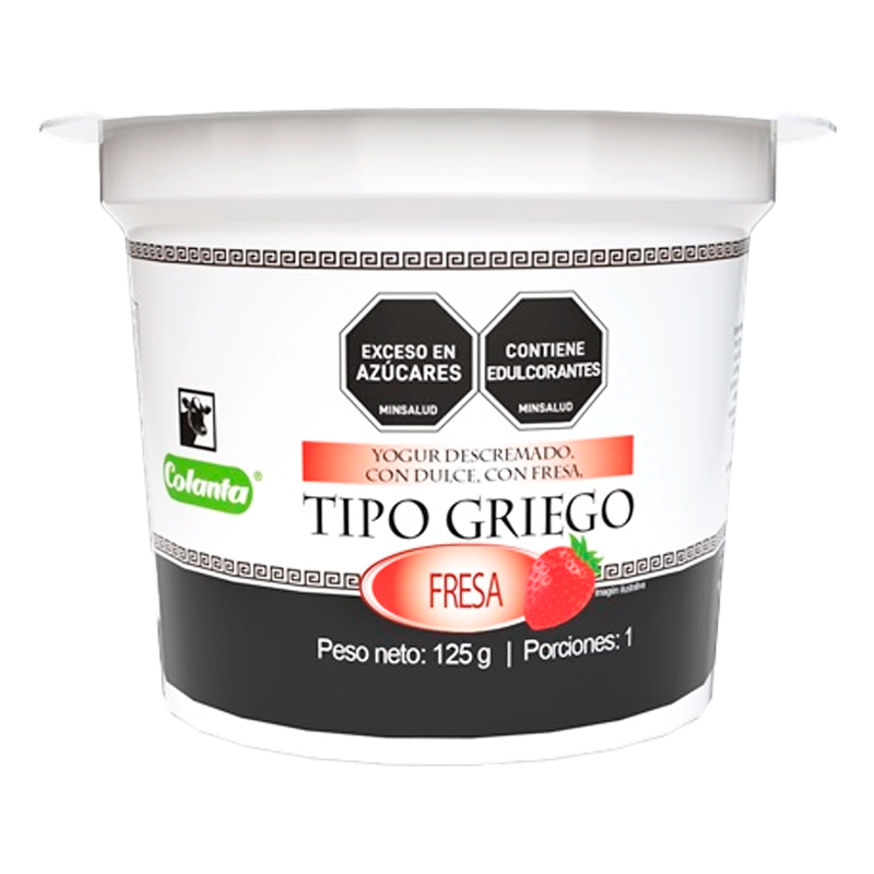 YOGURT GRIEGO FRESA COLANTA X 125 GR